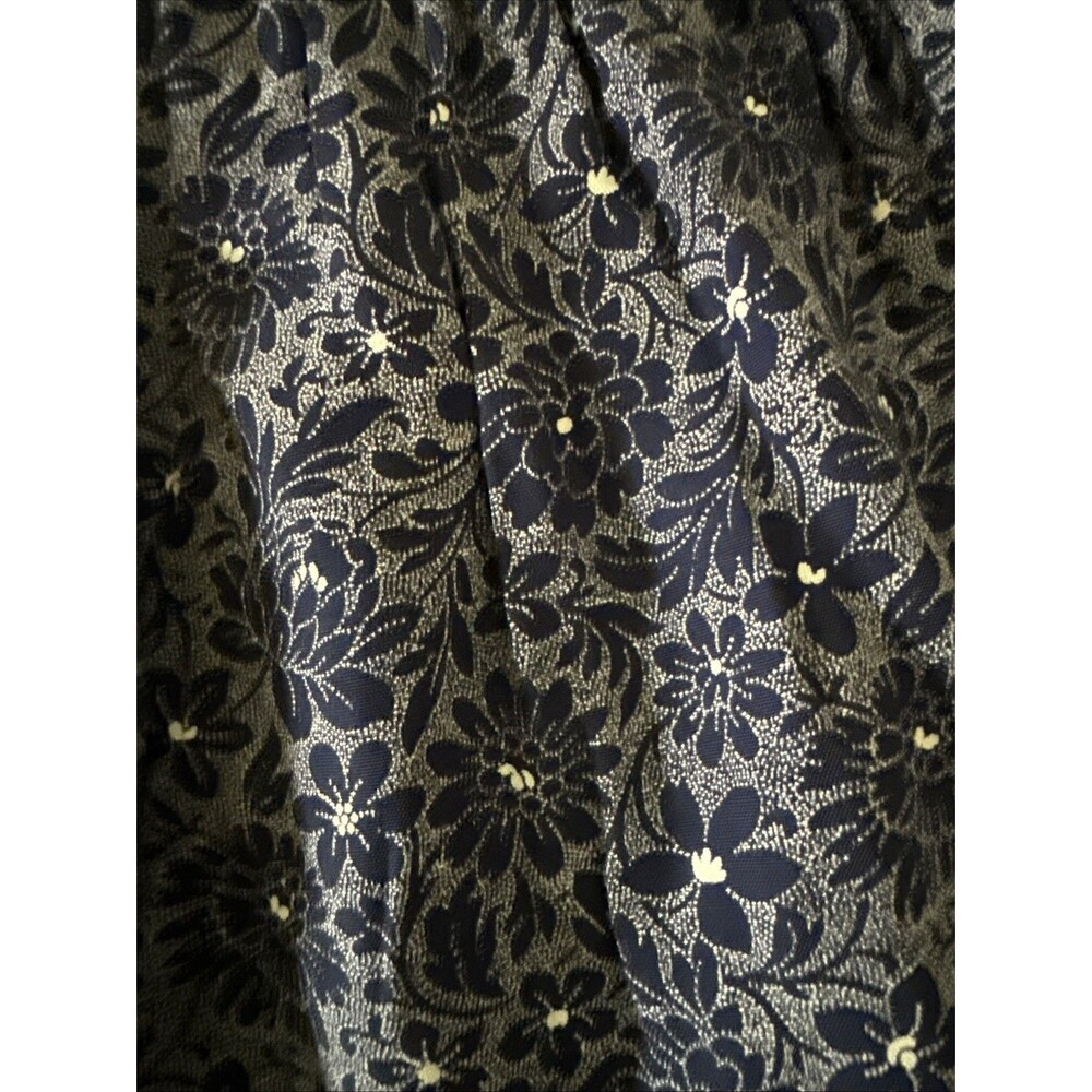 Blue White Floral Ditsy Print Wide Leg Palazzo Pants High Waist Size XS - Picture 11 of 15